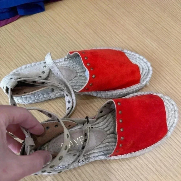 RAYE Deb Espadrille in Tomato & Tan size 7.5 - Picture 6 of 10
